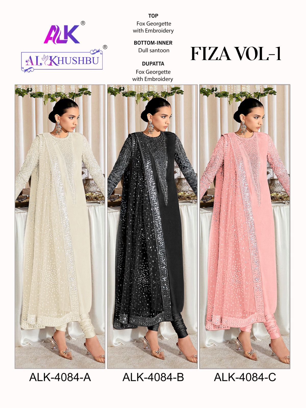 Fiza Vol 1 By Alk Khushbu Pakistani Suit Catalog